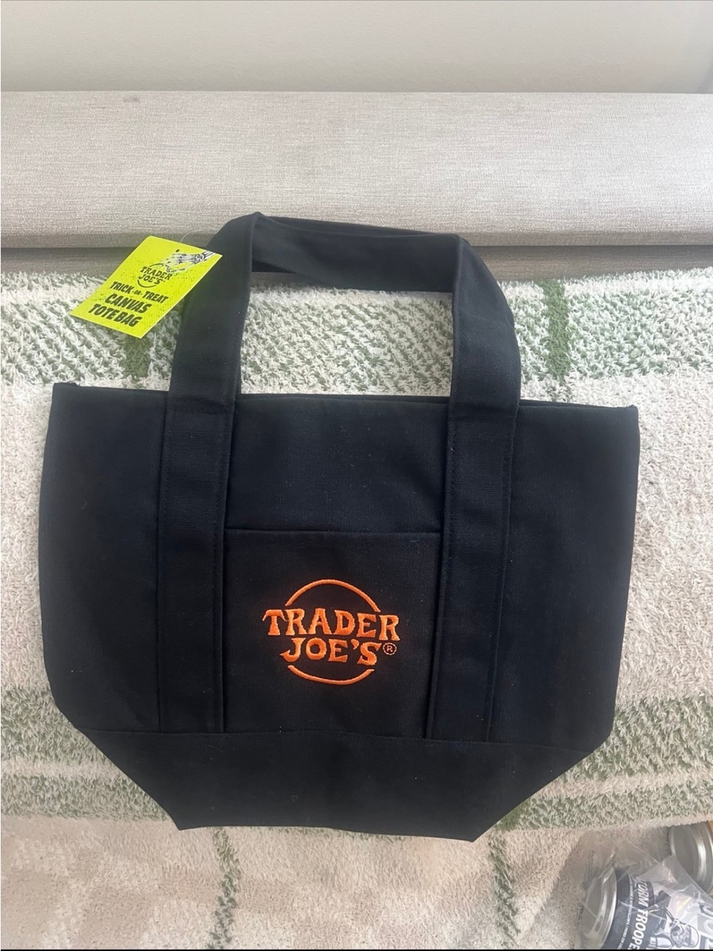 Halloween Trader Joe’s  Mini Tote Bag Black New
